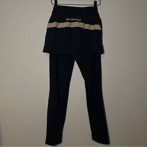 BLKTEE Golf Modest Athletic Skort Hybrid Pant Skirt in Black/Beige